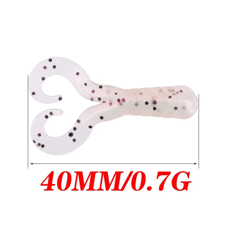 20 Uds. Señuelos de pesca de silicona suave con forma de camarón 4cm 0,7g giratorios Jigging Wobblers Bass Ephemera cebos artificiales con olor a pescado - imagen 4