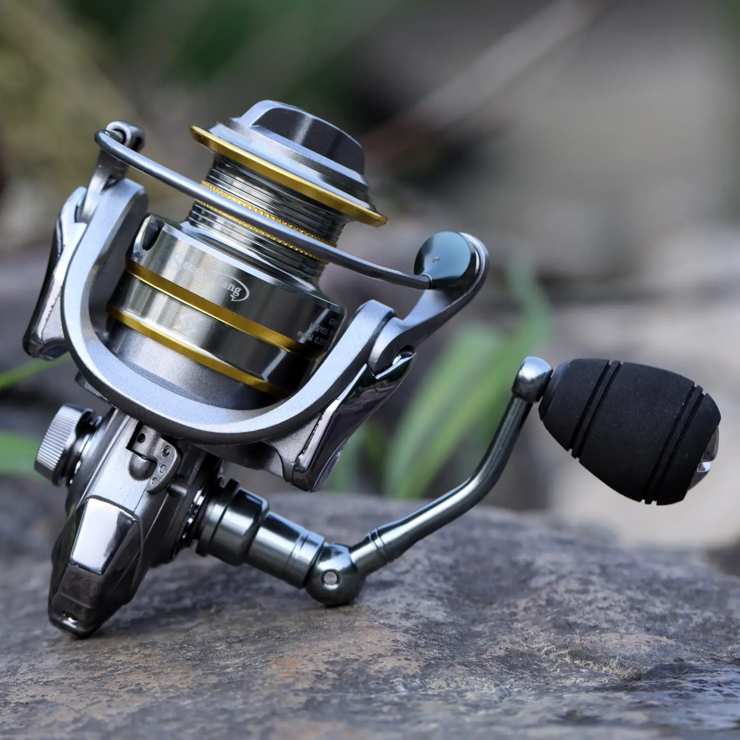 Sougayilang-carrete de pesca giratorio 1000: 1, bobina de Metal, alta velocidad, alta calidad, pesca de carpa y lubina, 6000-5,5 - imagen 4