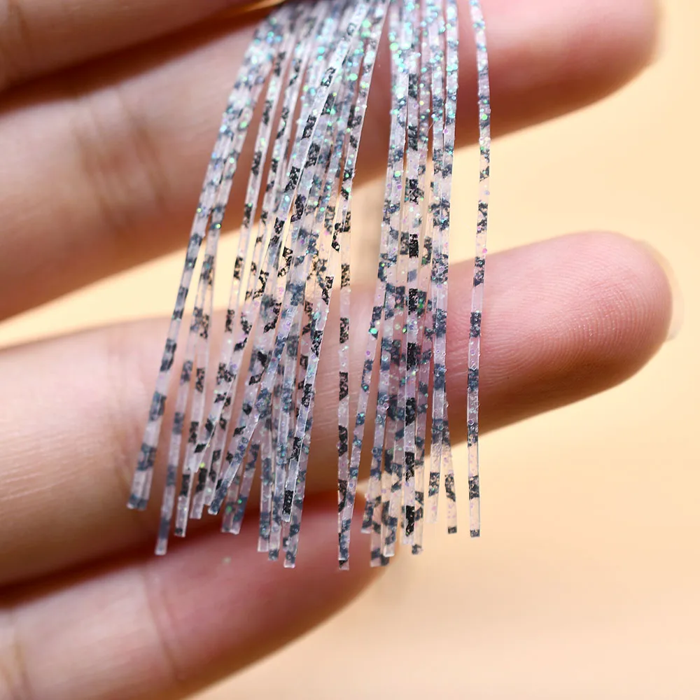 MNFT-señuelo de pesca de cebo, Material de atado de moscas, capas de falda de silicona para Spinner DIY, Jigs de goma, Buzzbait, Barba, 180 piezas (6 paquetes) - imagen 3