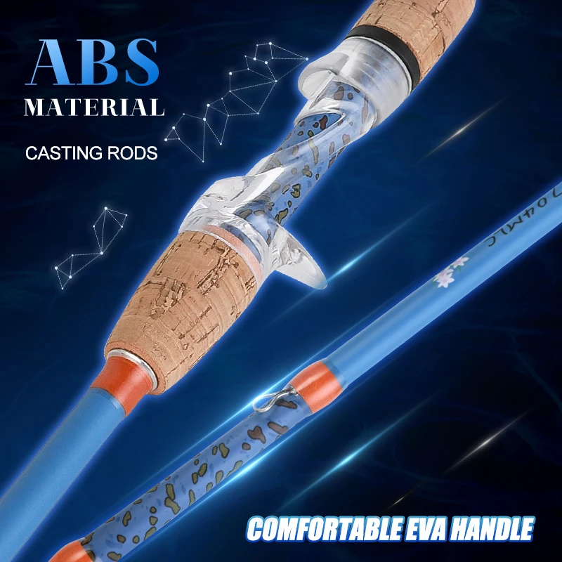 BILLINGS 4 Secties Koolstofvezel Hengel Spinning Casting Hengel 2.1 m Draagbare Reizen Hengel 2-14g Lokken Gewicht - imagen 2