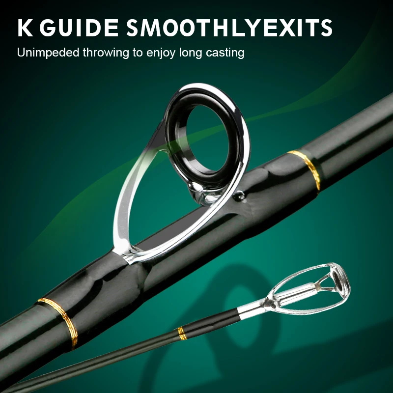 Caña de viaje CEMREO, caña de pescar giratoria de carbono de 1,8 m/2,1 m/2,4 m, caña de pescar portátil, aparejos de pesca de buena calidad MACARS - imagen 5