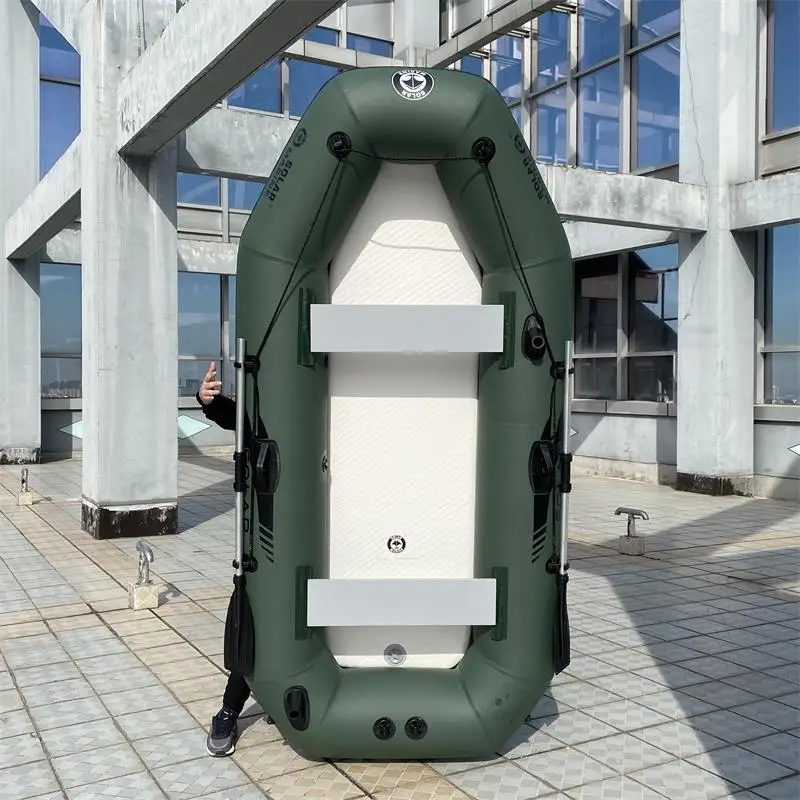 Bote de pesca inflable para Kayak de remos de PVC marino Solar, estera de aire para bote de canoa, parte inferior con accesorios gratuitos, 3 personas, 260cm - imagen 5