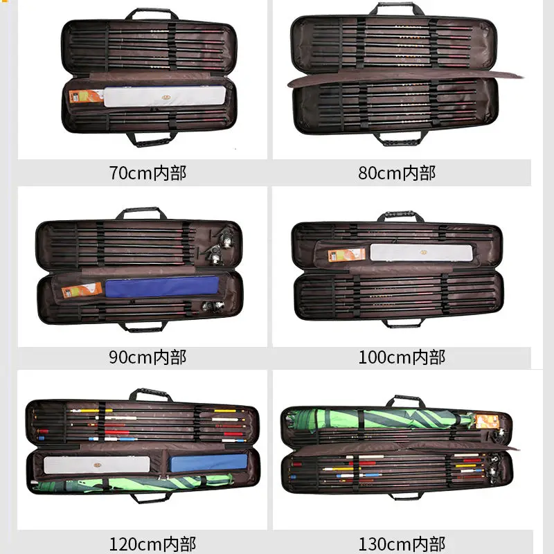 70cm 80cm 90cm 100cm 120cm 130cm Bolsa para caña de pescar Estuche rígido 이kta portátil ...........ntoskta 가Espesar чехоллллллля ø jalko - imagen 5