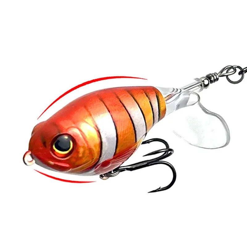 Wobblers de Pesca con cola giratoria, cebos duros de 8/9cm, 11,5/16g, Whopper Plopper Topwater, accesorio de Pesca, señuelo de lubina, Crankbait de agua salada - imagen 4