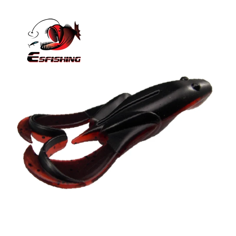 ESFISESFISHING Flapper Rana 75mm 6 uds Pesca de agua superior cebo de silicona suave Isca Señuelos de Pesca artificiales aparejos oscilantes colas dobles - imagen 4