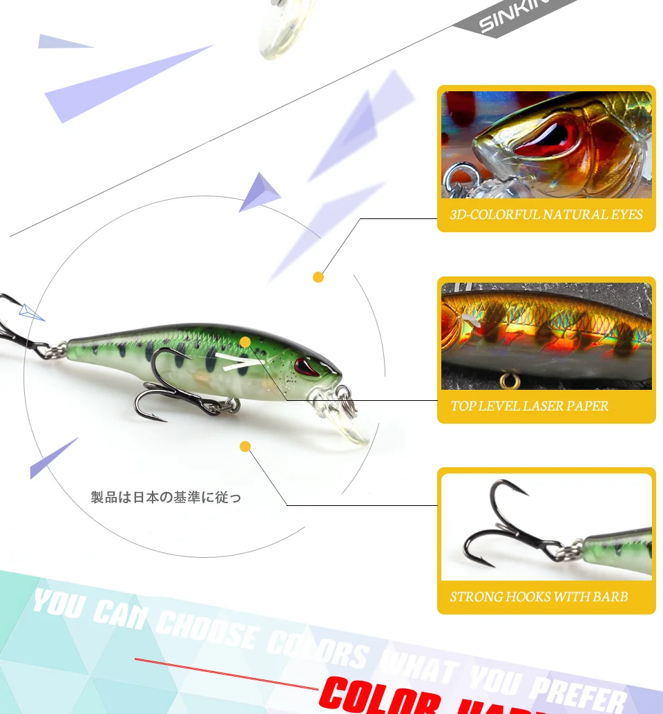 Se muestra un gancho de pesca con un señuelo verde en una serie de imágenes.