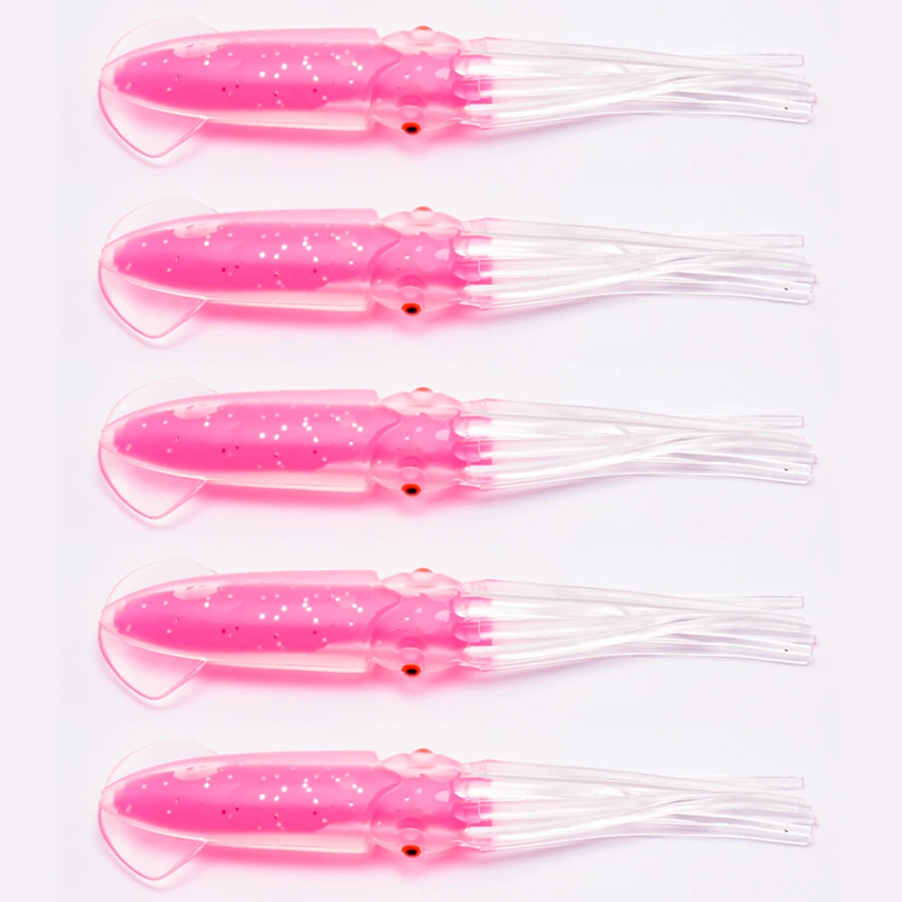 Señuelo calamar luminoso 12cm – Jig falda para pesca profunda