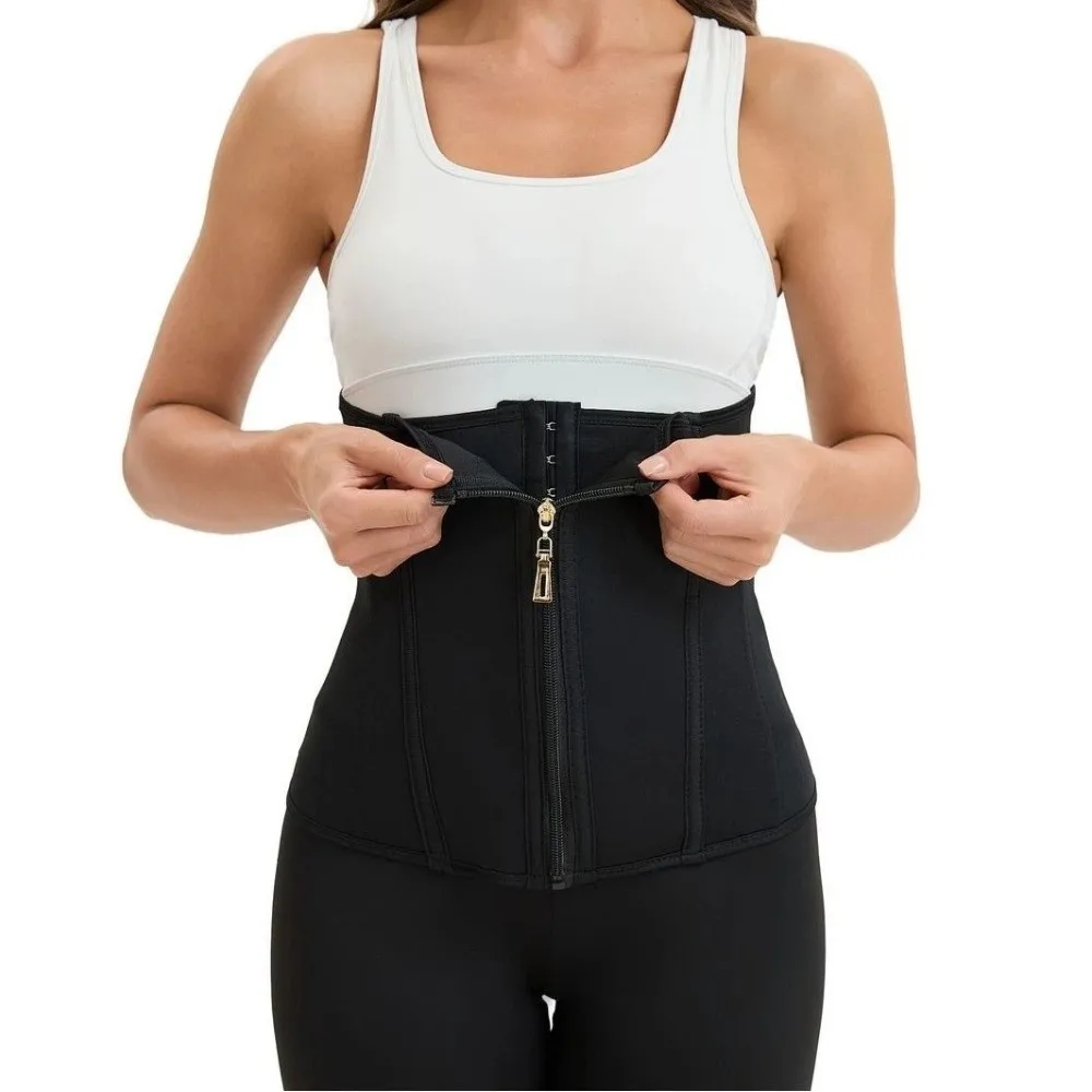 Ropa moldeadora deportiva de calidad para mujer, ropa moldeadora de cuerpo, soporte para espalda, entrenador de cintura con cremallera, sello de cintura, cinturón para carpeta de Abdomen - imagen 5