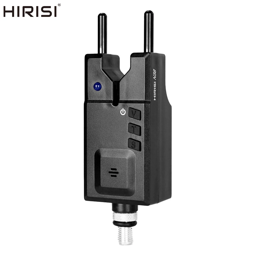 Hirisi-indicadores LED de alarma para pesca de carpa, alarma de mordida, volumen ajustable, sensibilidad del tono, accesorios de pesca N38 - imagen 2