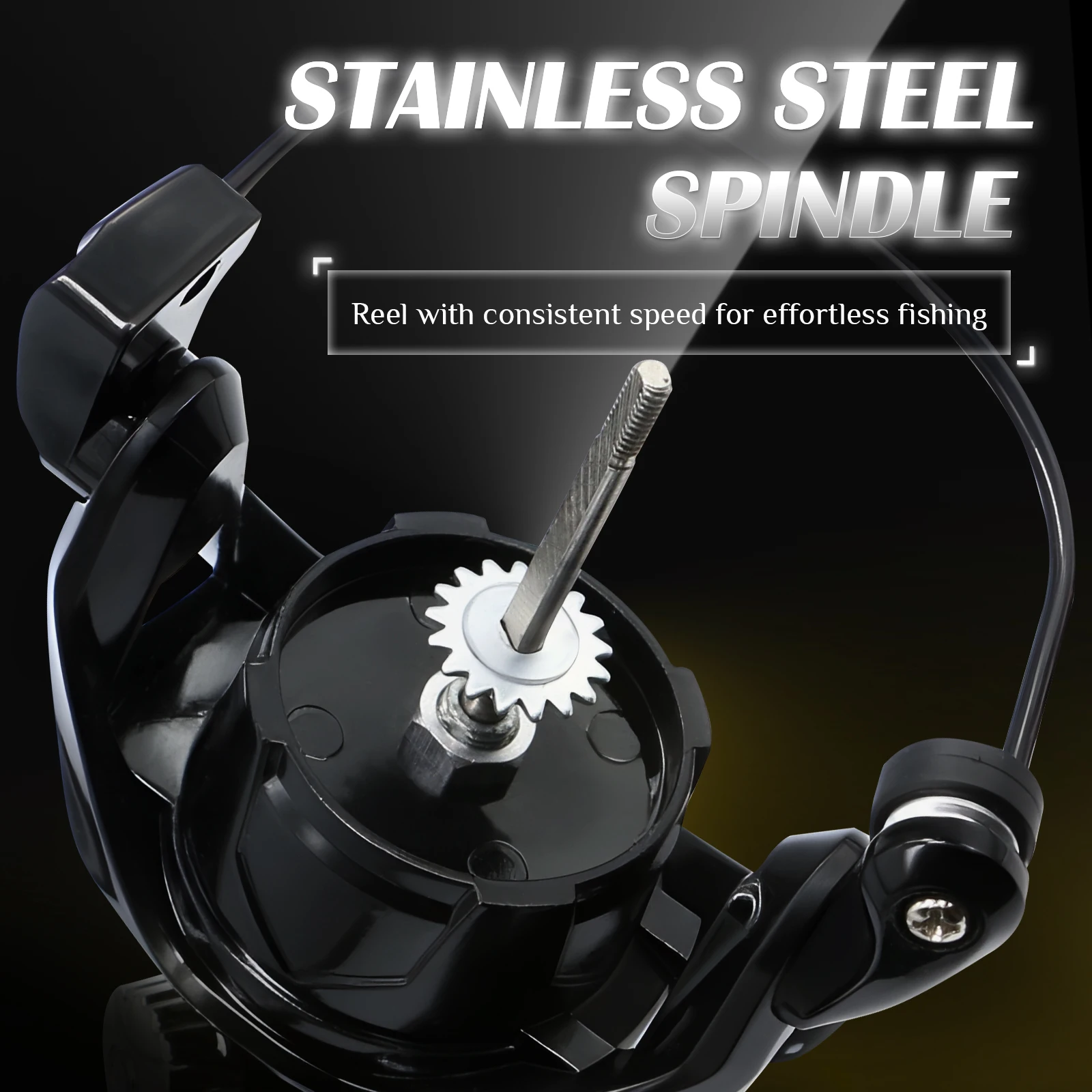 Carrete giratorio ligero ROOBLINOS HY 5,2: 1 Relación de engranajes Tamaño 2000-7000 235 g-338 g Liso integral - imagen 2