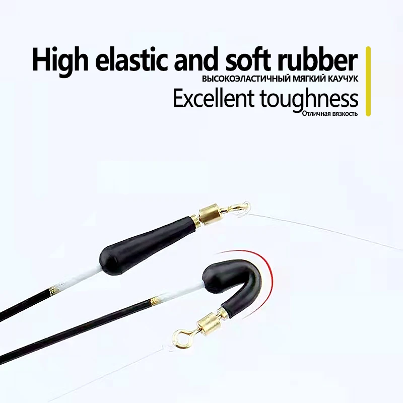 100 Uds flotador de pesca resto forma B anillo de cobre conectar 360 grados giratorios libremente soporte de silicona accesorios de pesca - imagen 2