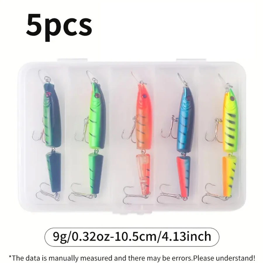 5 unids/caja Crankbaits de varias secciones Señuelos de Pesca Swimbait cebos duros Wobblers artificiales para Lucio Trolling aparejos de pesca de carpa - imagen 3