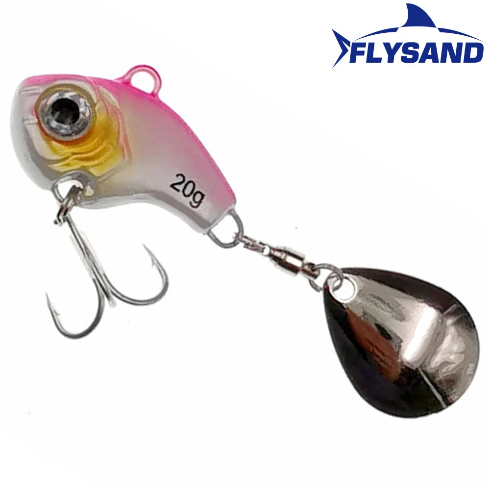 Mini VIB FLYSAND mostrando su diseño metal y 20G para pesca efectiva