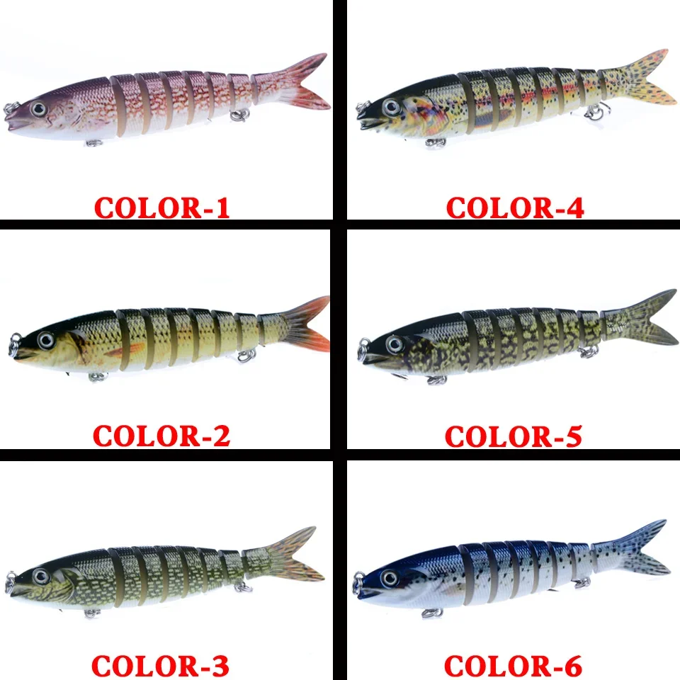 Wobblers Señuelos de Pesca de Lucio Artificial, secciones articuladas múltiples, cebo duro Artificial, herramientas de pesca de carpa, 12cm, 19g - imagen 4
