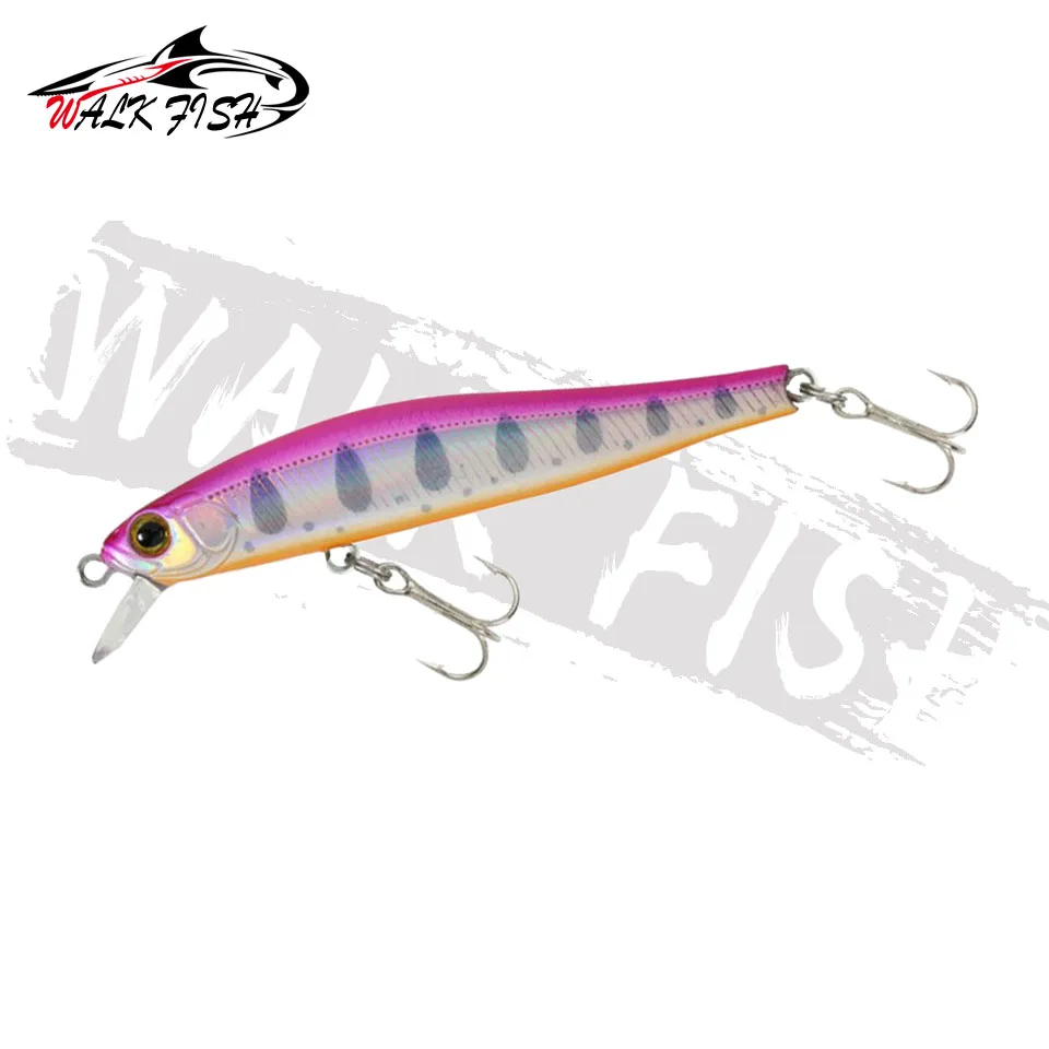 WALK FISH-Señuelos de Pesca de pececillos flotantes, 1 piezas, 70MM, 5,5G, cebo Artificial 3D, ojos naturales, Wobbler, cebo duro, aparejos de pesca - imagen 5