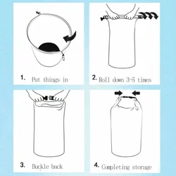 8 unids/set bolsa seca impermeable de gran capacidad con correas para los hombros bolsas de almacenamiento de natación plegables y ligeras