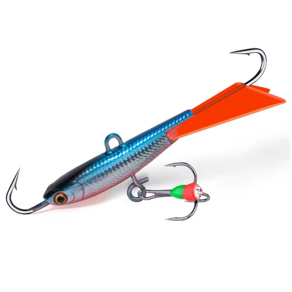 Goture 36mm 10g invierno pesca en hielo señuelo equilibrador ojos 3D Jig cebo Artificial duro señuelo Jigging cebo de pesca equilibrado Wobbler Set - imagen 2