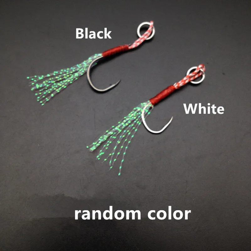 Anzuelos de Pesca de acero con alto contenido de carbono, anzuelos de plantilla individual, pluma de hilo, señuelo de Pesca de Jigging lento, 10-20, lote de 20 unidades - imagen 5