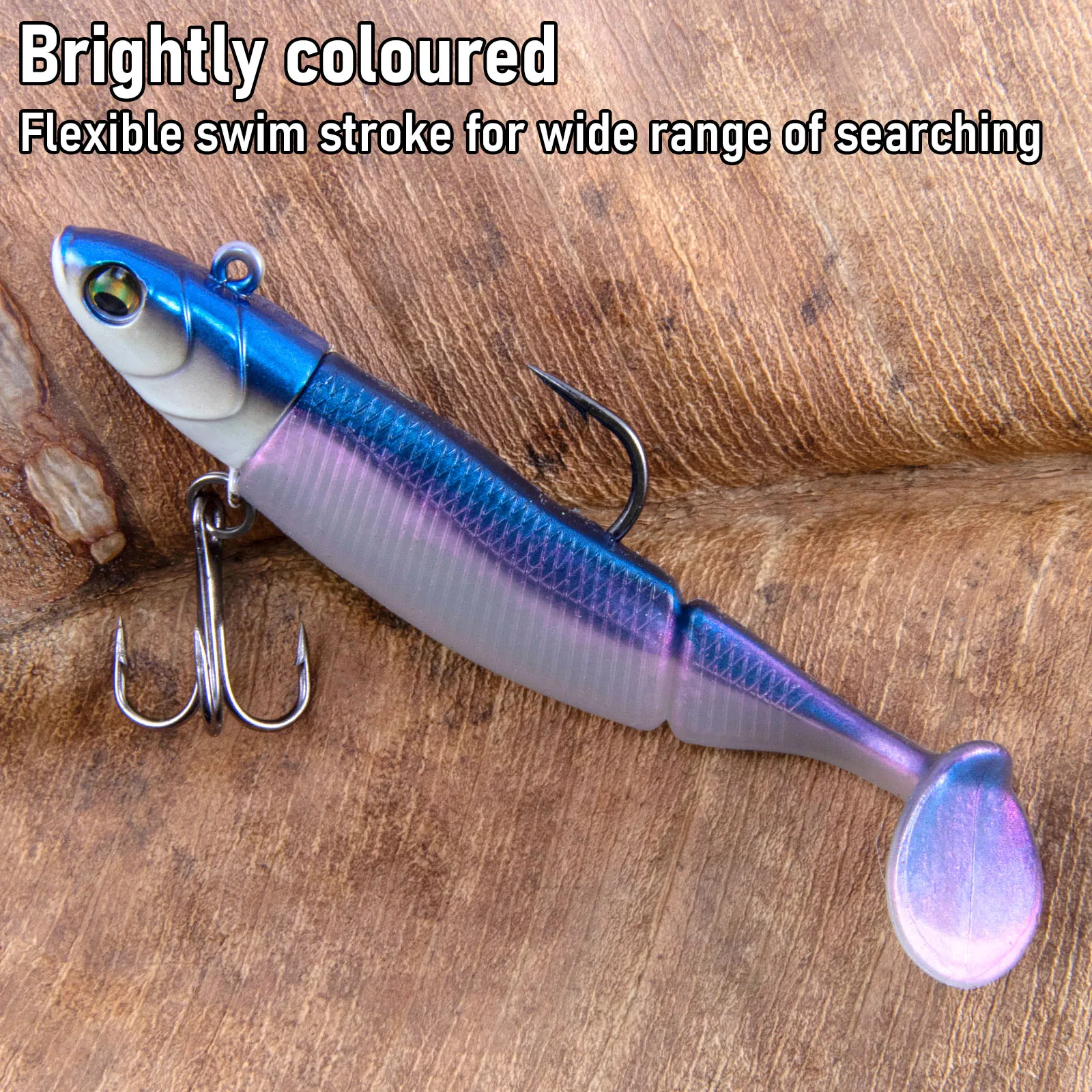 Señuelo Swimbait vinilo – Cola paleta silicona para lubina y lucio - imagen 3