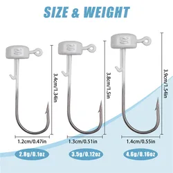 Jig Heads Ned Rig – 2,8g a 4,6g multicolor agua salada