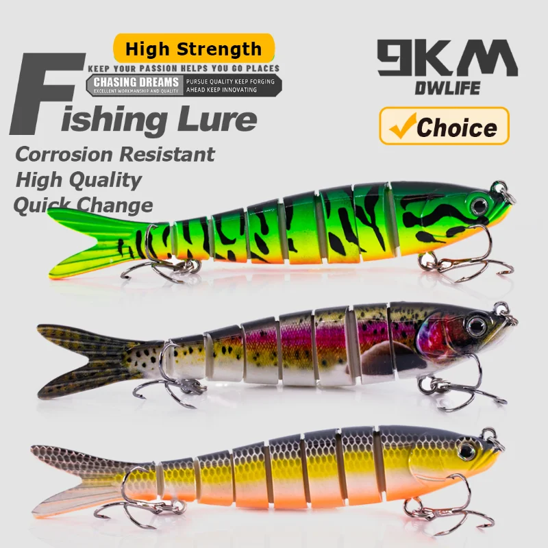 Swimbait multiarticulado realista para pesca de lubina y trucha - imagen 2