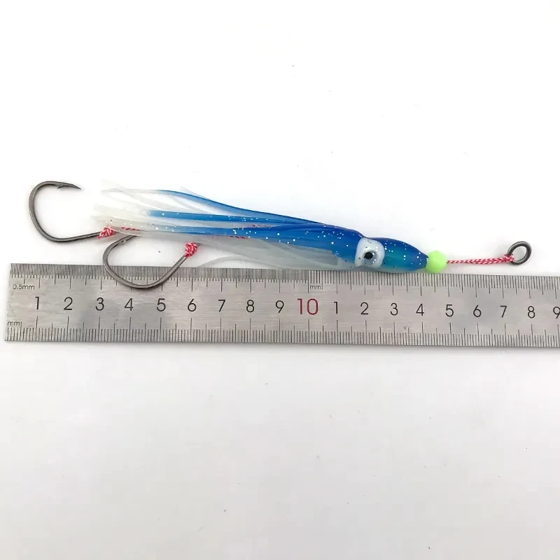 Señuelos de Jigging lento, cebo Artificial de 40g- 200g, faldas de anzuelo, luminoso, aparejos de pesca de agua salada, señuelo de Metal de calamar - imagen 3