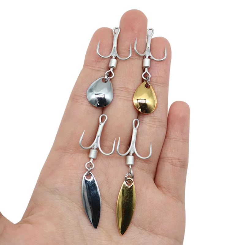 Accesorios de aparejos de pesca, señuelo de rotación de alta velocidad, cucharas ruidosas, cebo duro, anzuelo triple de calidad DIY, Spinn Texas Rig Ocean Spinner - imagen 4