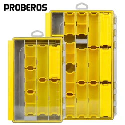 Caja de aparejos de pesca Proberos, organizador de caja de aparejos de plástico con divisores extraíbles, caja de almacenamiento para señuelos y almacenamiento de aparejos terminales