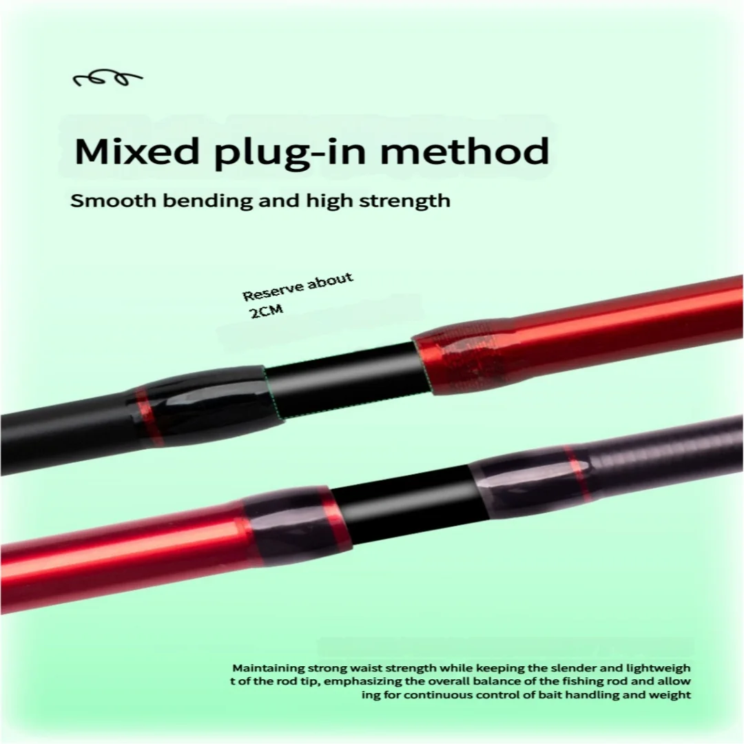 Mavllos Lightning-caña giratoria de carbono para lubina, aparejos de pesca portátiles de viaje, señuelo de 3-12g/4-18g, caña de pescar General - imagen 5