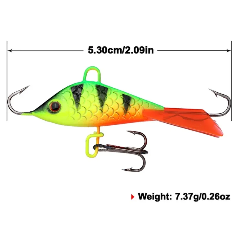 1 Uds. Señuelo para Pesca en hielo de invierno, equilibrador, ojos 3D, 6,3 cm, 15g, hundimiento rápido, Jigging de Metal, Wobbler equilibrado para Lucio, perca, aparejos de Pesca - imagen 3