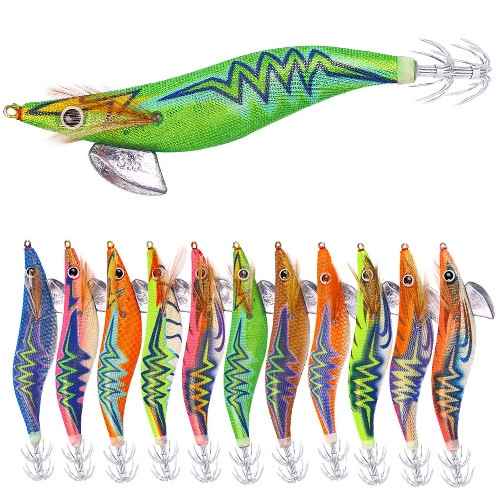 Señuelo Jigging Camarón Madera con Plantilla de Calamar - imagen 3