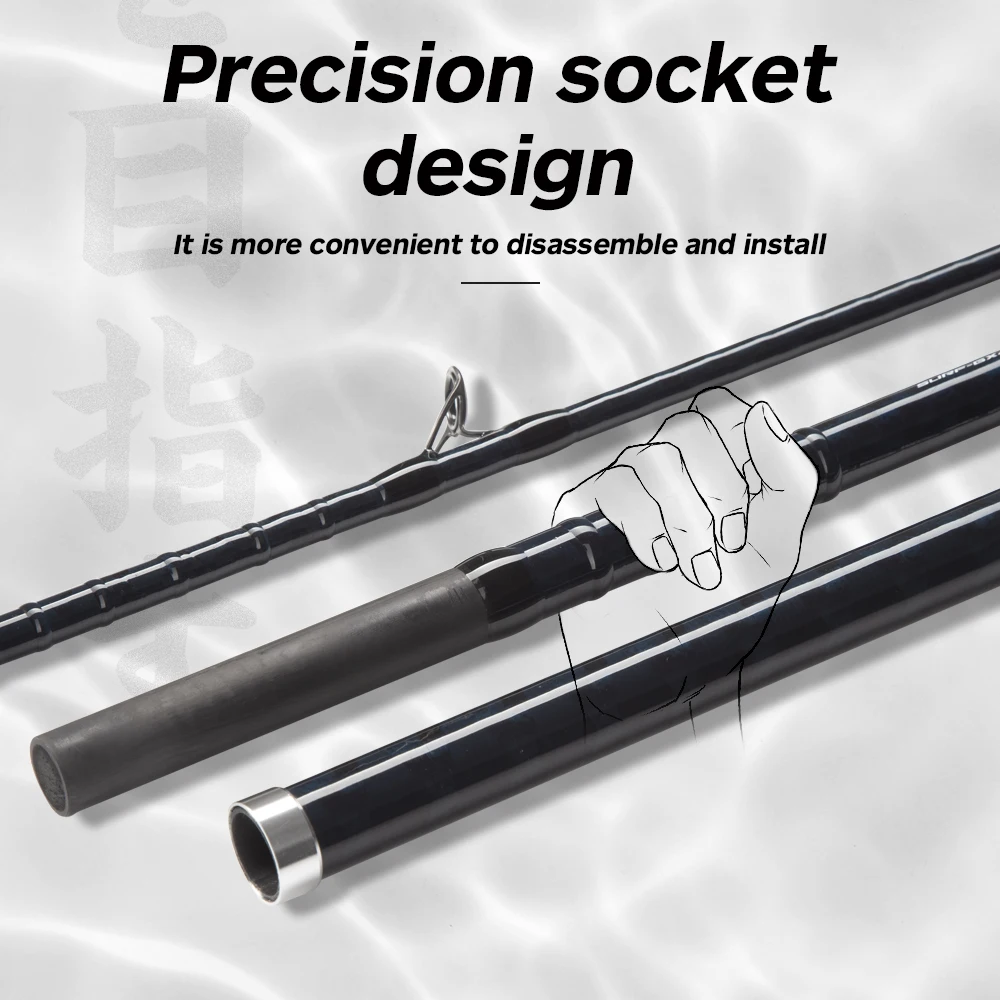 Hunthouse Surf Gazer caña de pescar giratoria de fundición larga Surfcasting playa guía Fuji fibra de carbono 4,27 m 4,25 m 4,05 m 3 secciones - imagen 4