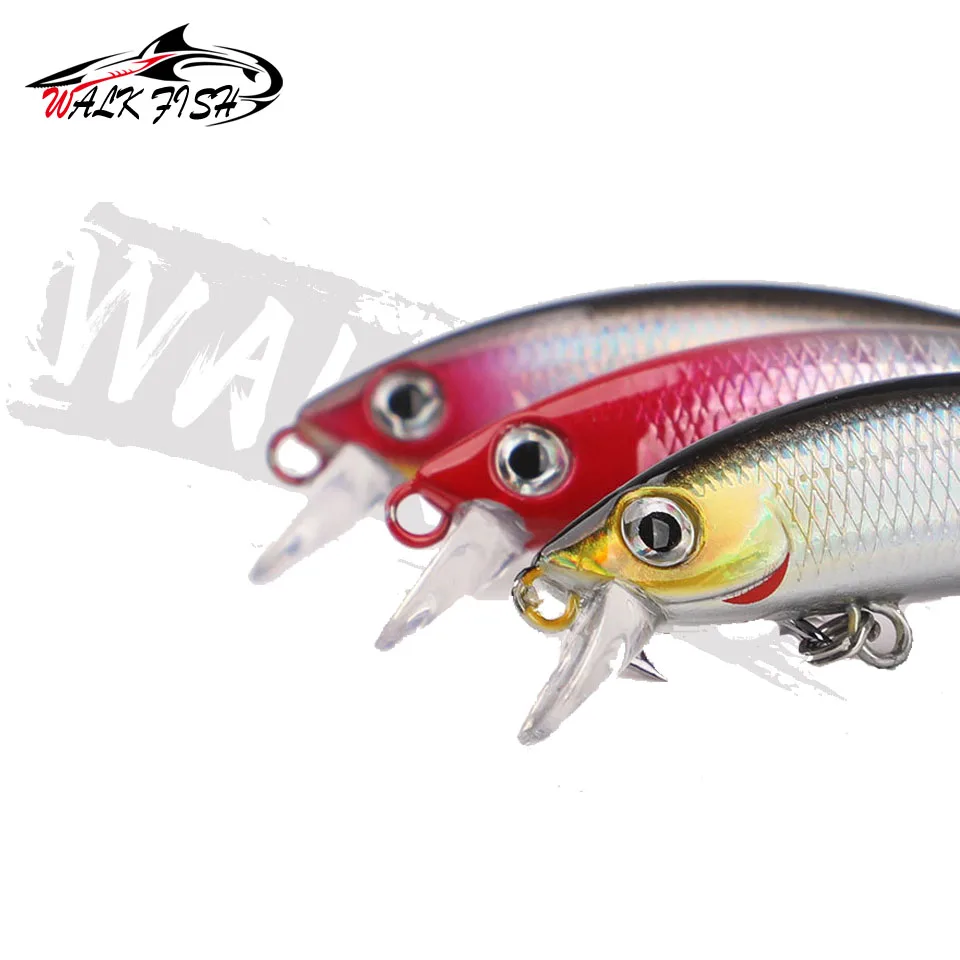 WALK FISH-señuelo de pesca de pececillos, cebo duro de alta calidad, Crankbait Stream, para perca, Lucio, trucha, lubina, 1 piezas, 5cm, 3,7g - imagen 5