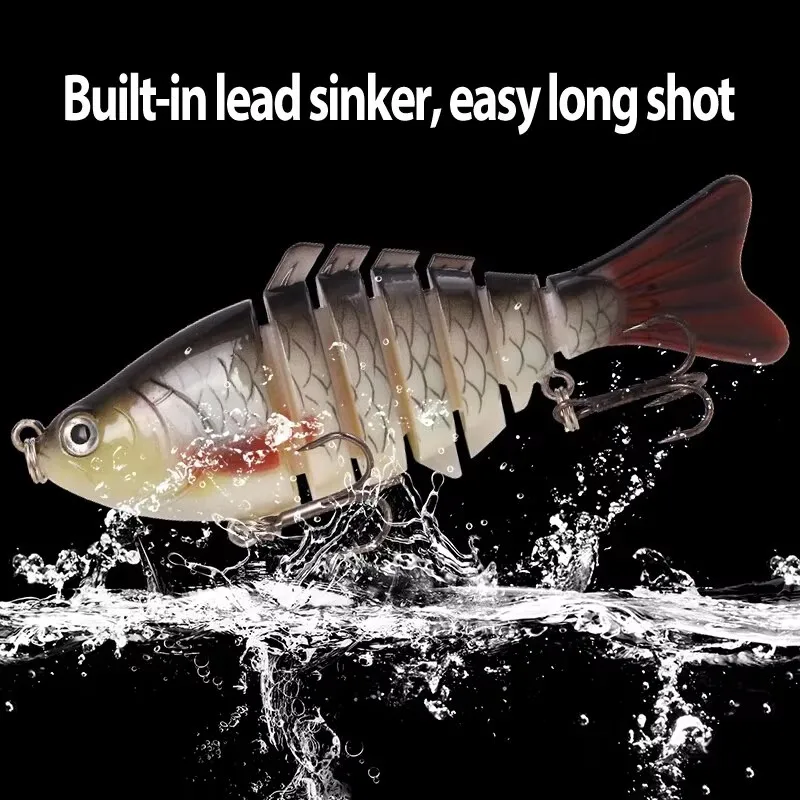 Swimbait multisección hundible para lubina – Señuelo realista - imagen 5