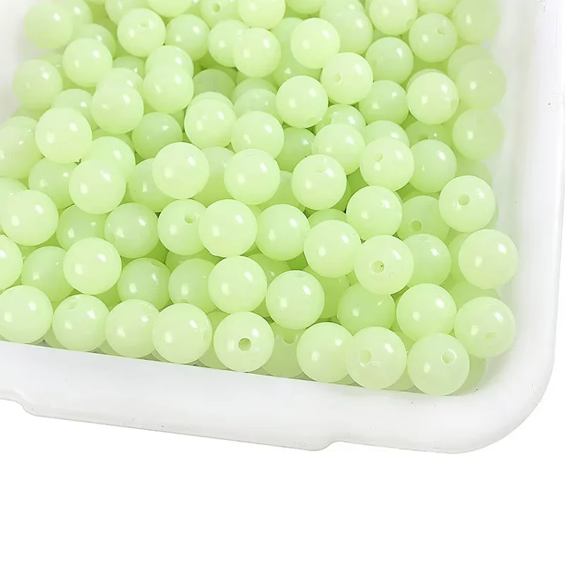100 unids/bolsa herramientas de pesca cuentas luminosas frijoles espaciales de pesca 4mm 5mm 6mm señuelo luz brillante bolas flotantes para pesca al aire libre - imagen 5