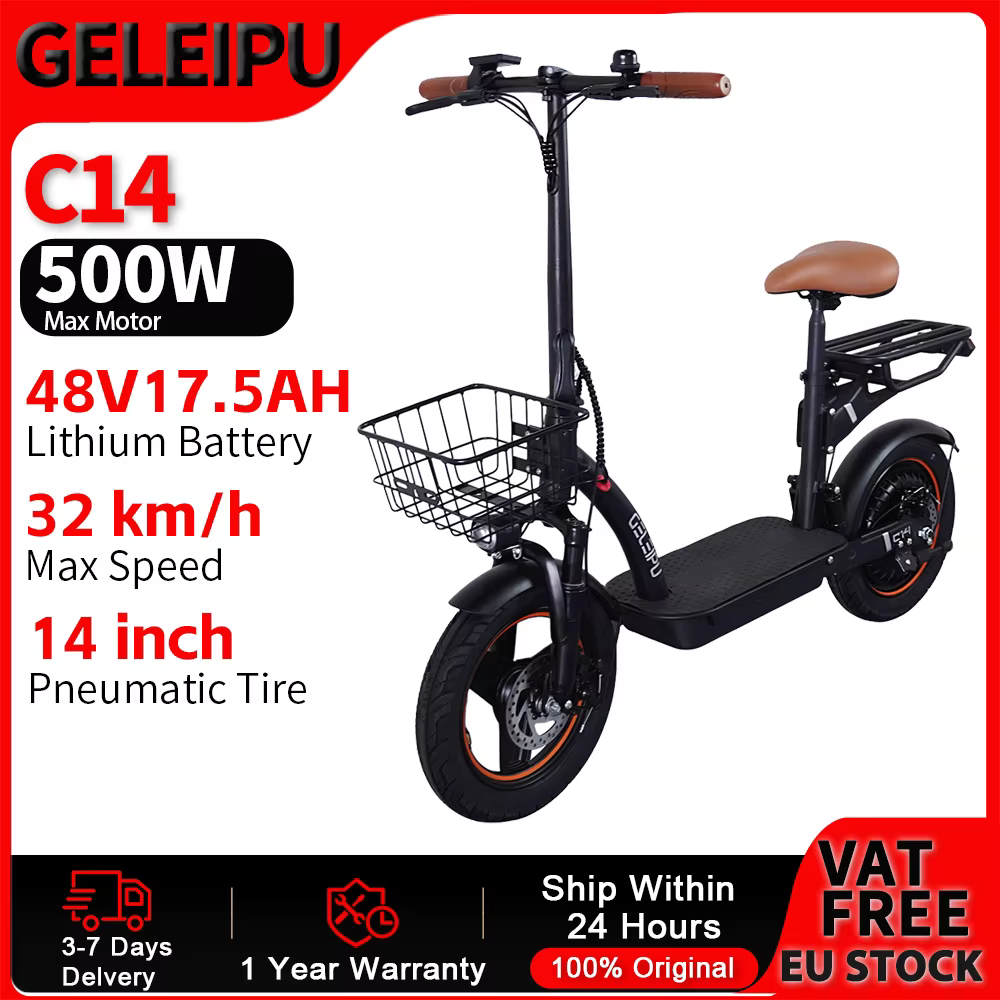 Scooter Eléctrico C14 5000W – Plegable con asiento y canasta urbana