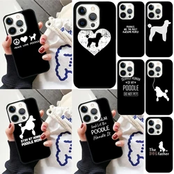 Funda de teléfono Peace love Poodle para iPhone 17 Air 16 15 14 12 13 PLUS 11 PRO MAX