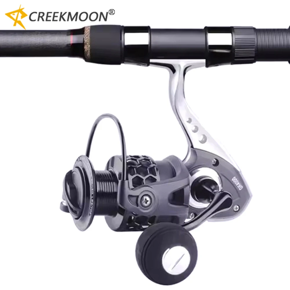 Carrete de fundición larga plateado sin GAP 5,2: 1 mango de cuerpo de carrete de acero inoxidable arrastre máximo de 8KG anticorrosión para pesca en agua salada - imagen 2