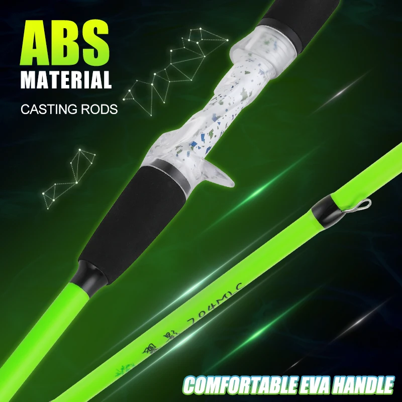 BILLINGS-caña de pescar giratoria para Baitcasting, 4 secciones, 2,1 m, caña de viaje portátil de carbono ultraligera, peso de fundición de 2-14g - imagen 3