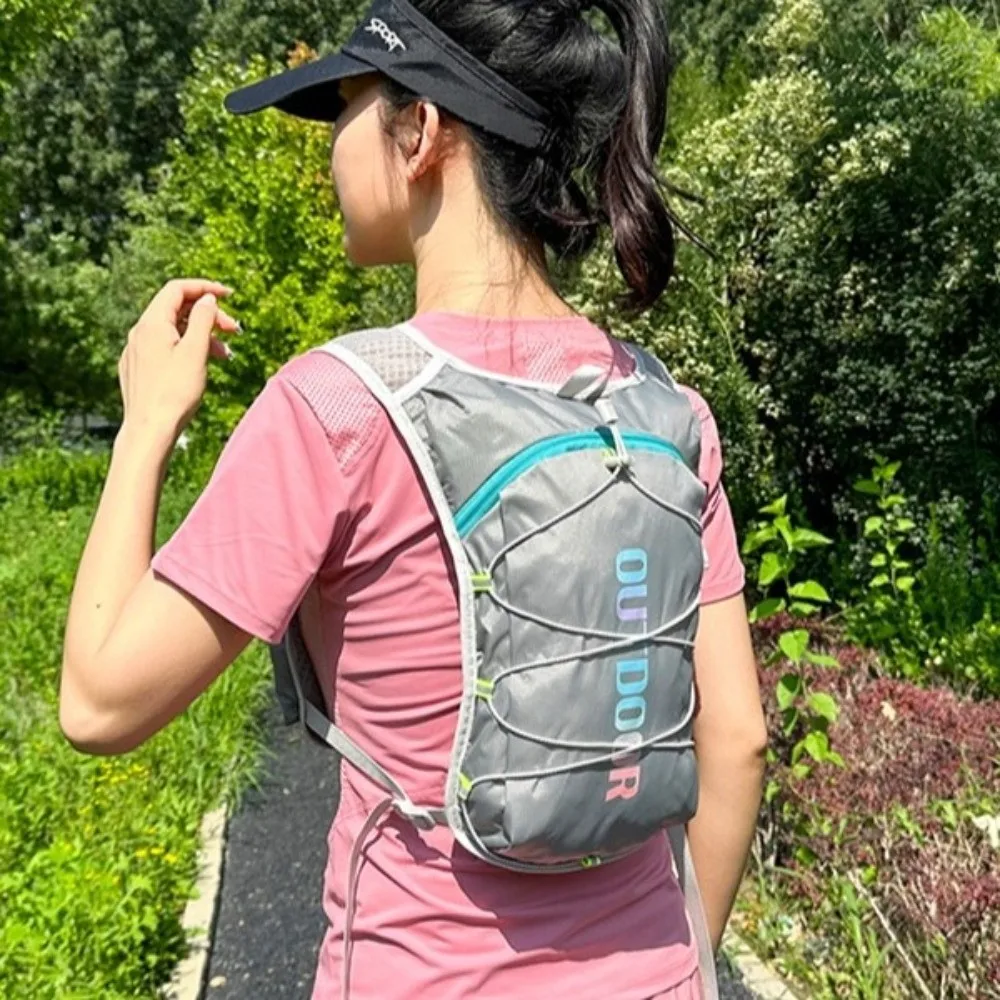 Paquete de hidratación transpirable, chaleco de hidratación para correr ultraligero impermeable, chaleco de hidratación ajustable con múltiples bolsillos para correr - imagen 3