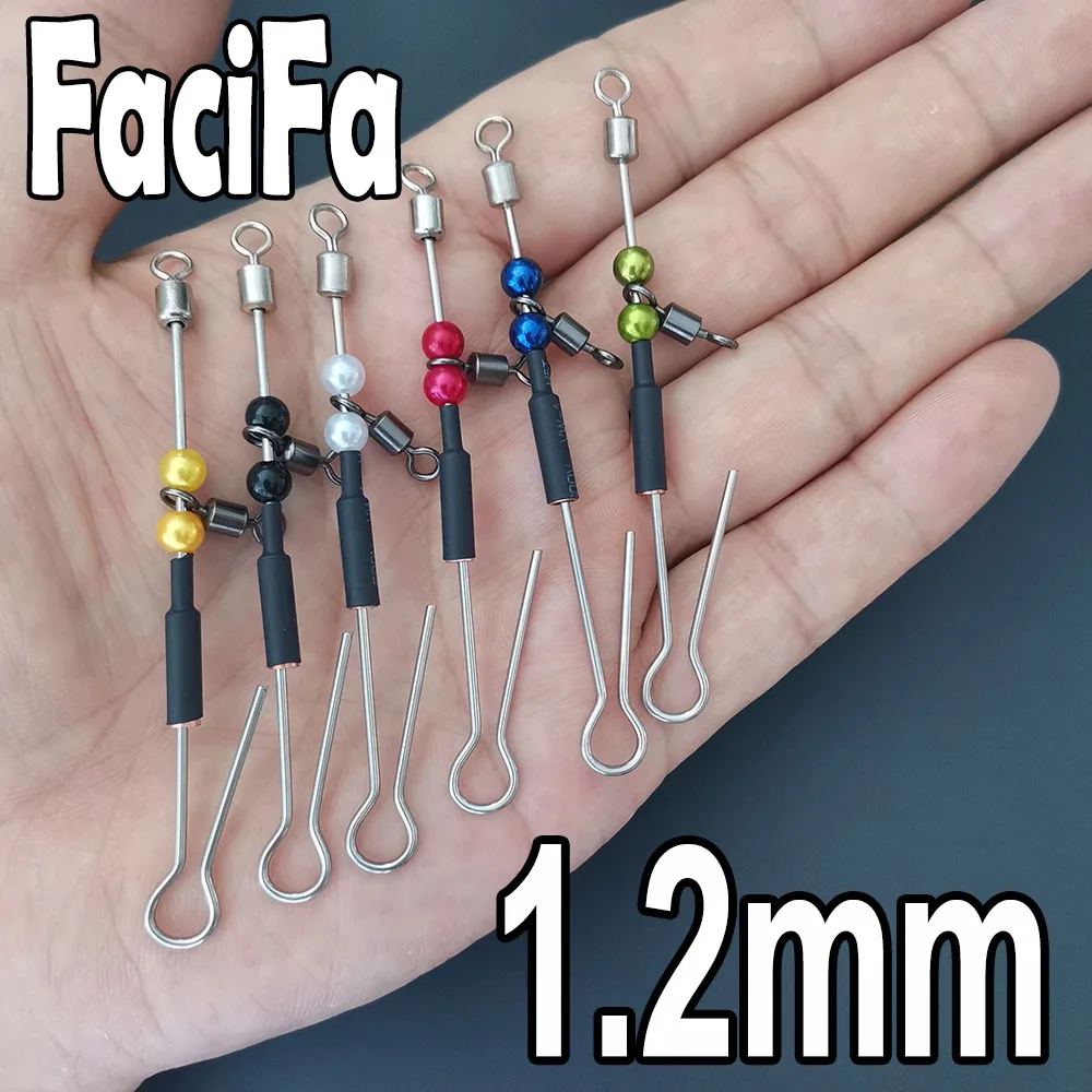 6 uds rodamiento conector de Pesca giratorio gancho rápido Urfe Para Temporales Enganches Rapidos Para la Pesca Kolay Atma Aparati - imagen 5