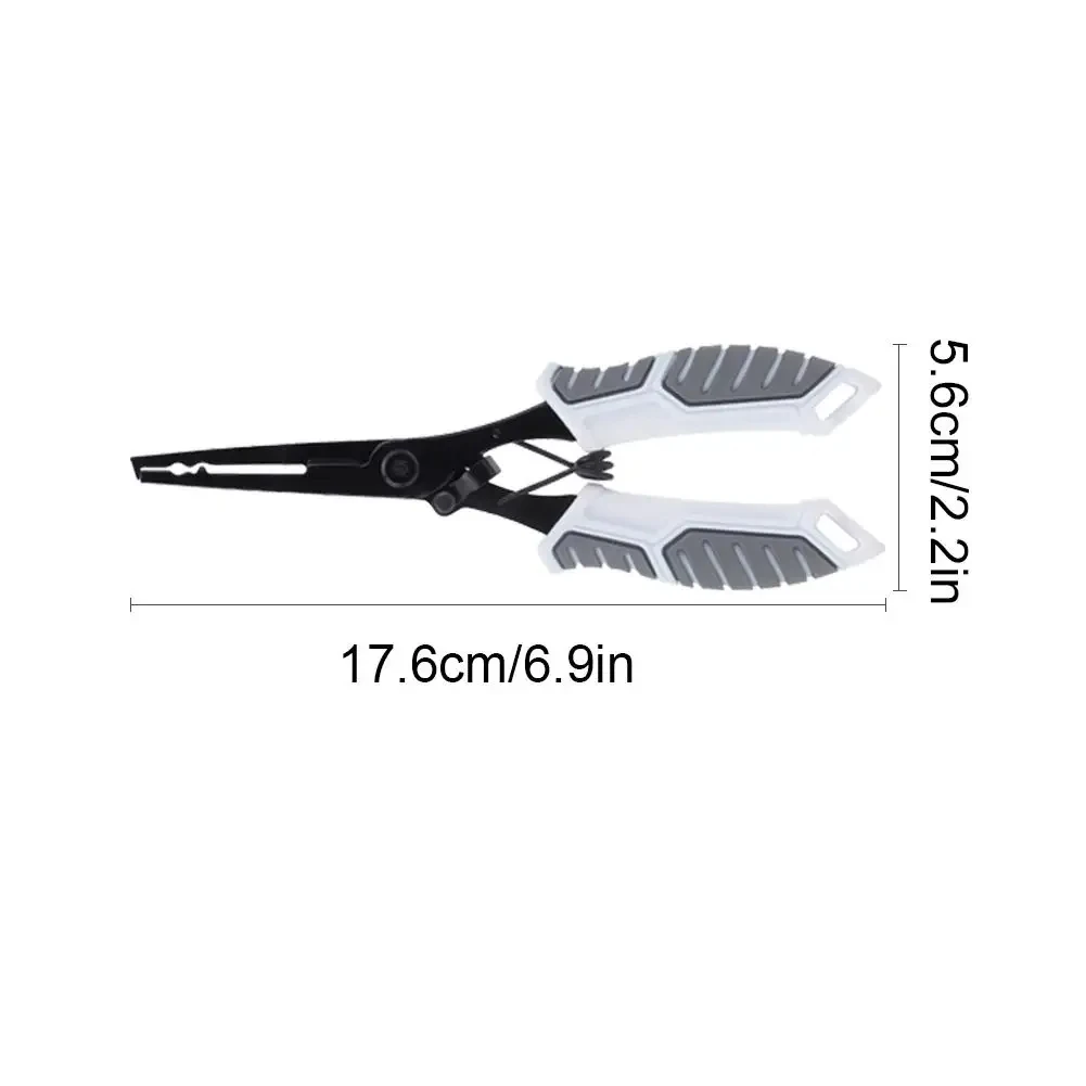 Alicates de pesca de acero inoxidable, removedor de anzuelos, cuchillo de pesca, herramienta de alta resistencia, abrazadera de carretera, tijeras tejidas antideslizantes - imagen 3