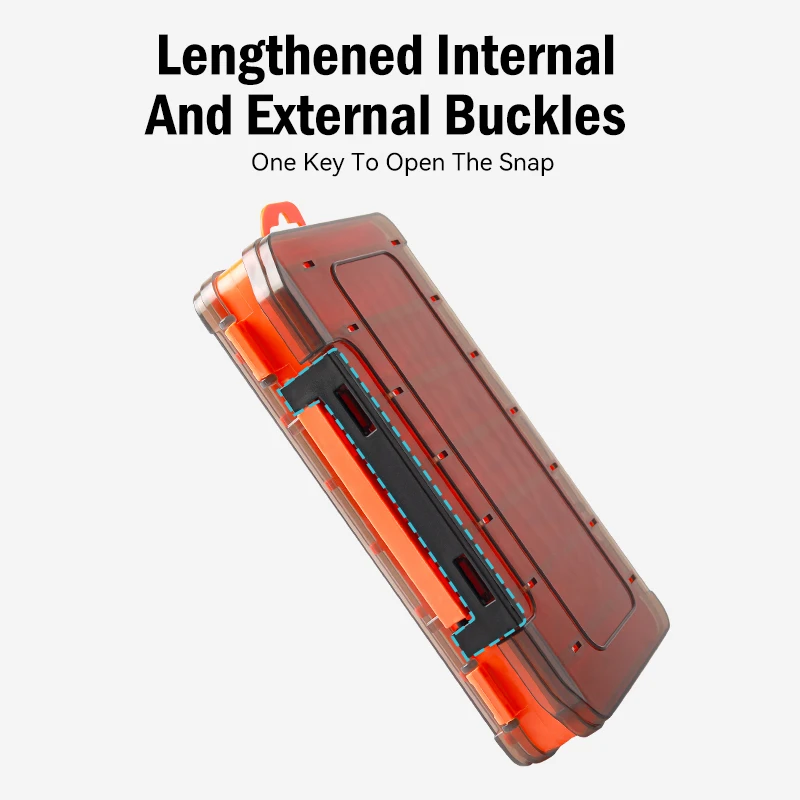 LEYDUN 12 14 compartimentos cajas de aparejos de pesca cebo señuelo gancho accesorios caja de almacenamiento doble cara caja de pesca de alta resistencia - imagen 5