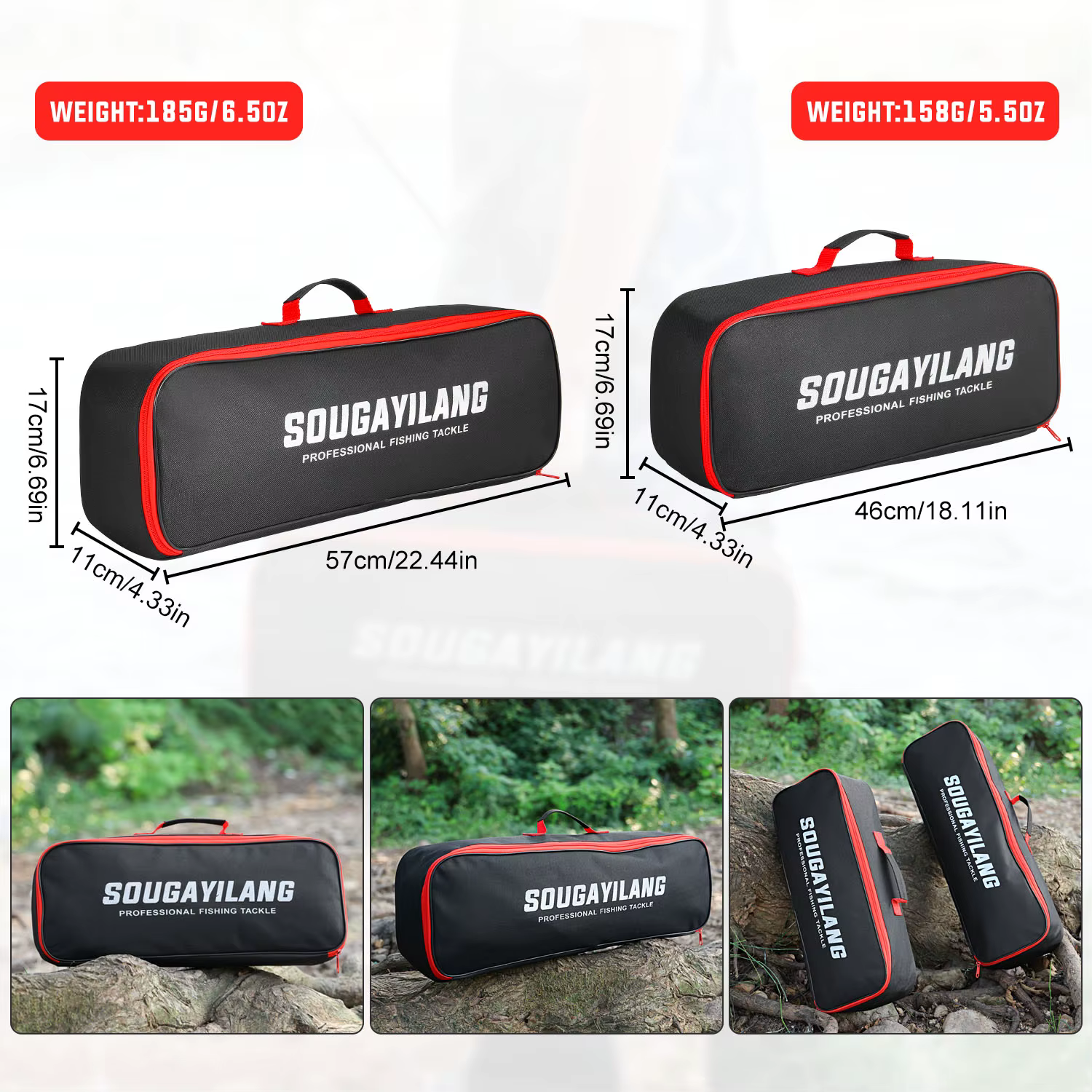 Bolsa portacañas Sougayilang impermeable – Gran capacidad y portátil - imagen 2