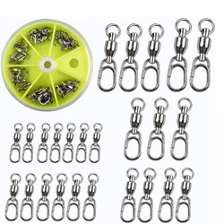 Bolas giratorias pesca con anillo ovalado y clips de cambio rápido