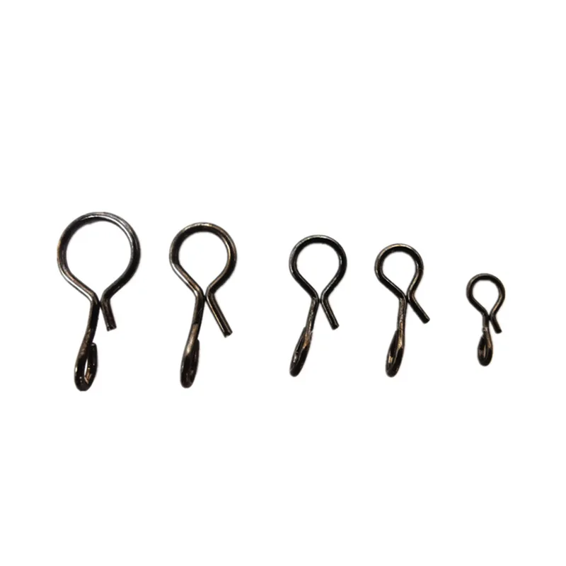 Gancho y señuelos de cambio rápido para moscas, accesorios de aparejos de Pesca con mosca de Color negro, Pin de línea a presión, 2000 piezas - imagen 2