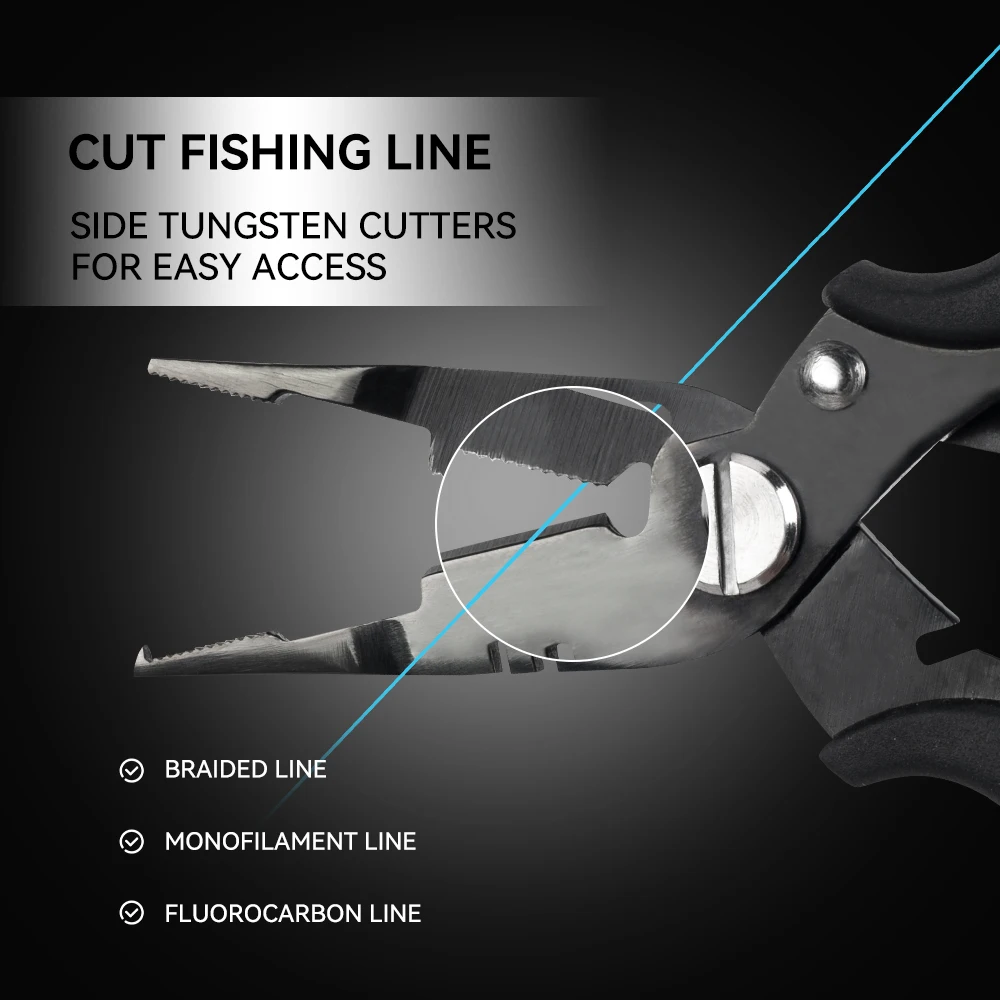 Herramienta de pesca Kingdom, alicates multifunción, lanzador de cuerda, seguro, portátil, impermeable, accesorios de equipo de pesca al aire libre - imagen 4