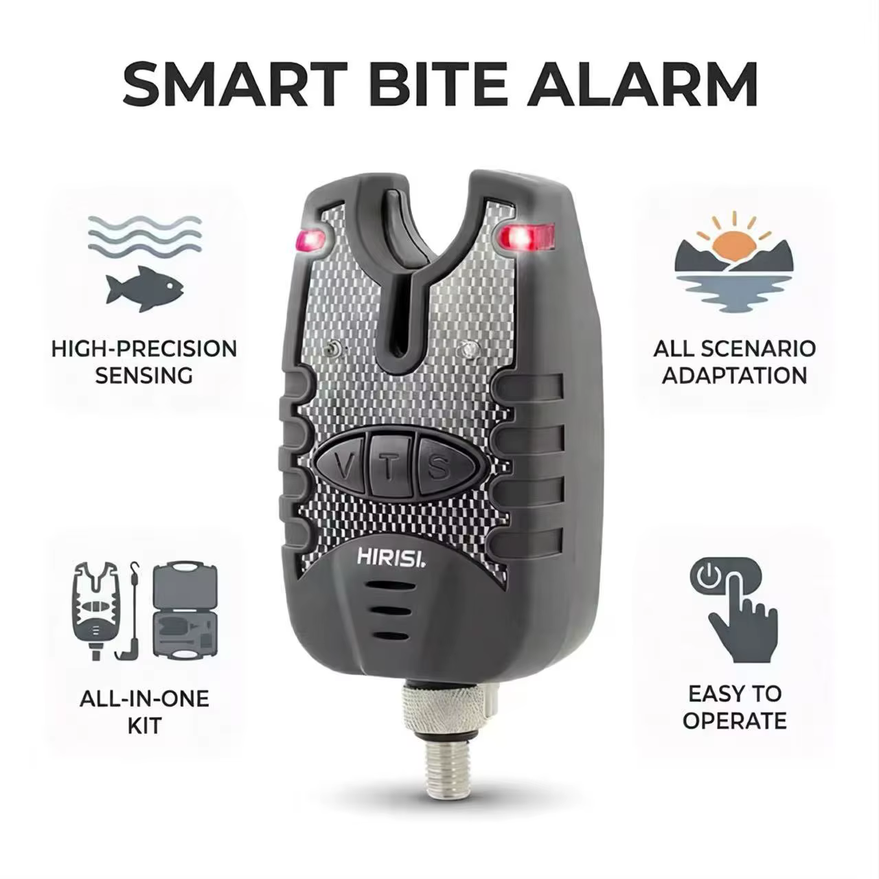 Alarma de Mordida LED Azul para Carpa – Resistente con Swinger - imagen 5