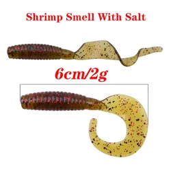 Wobblers Cebo gusano cola larga – Señuelo silicona lubina carpa