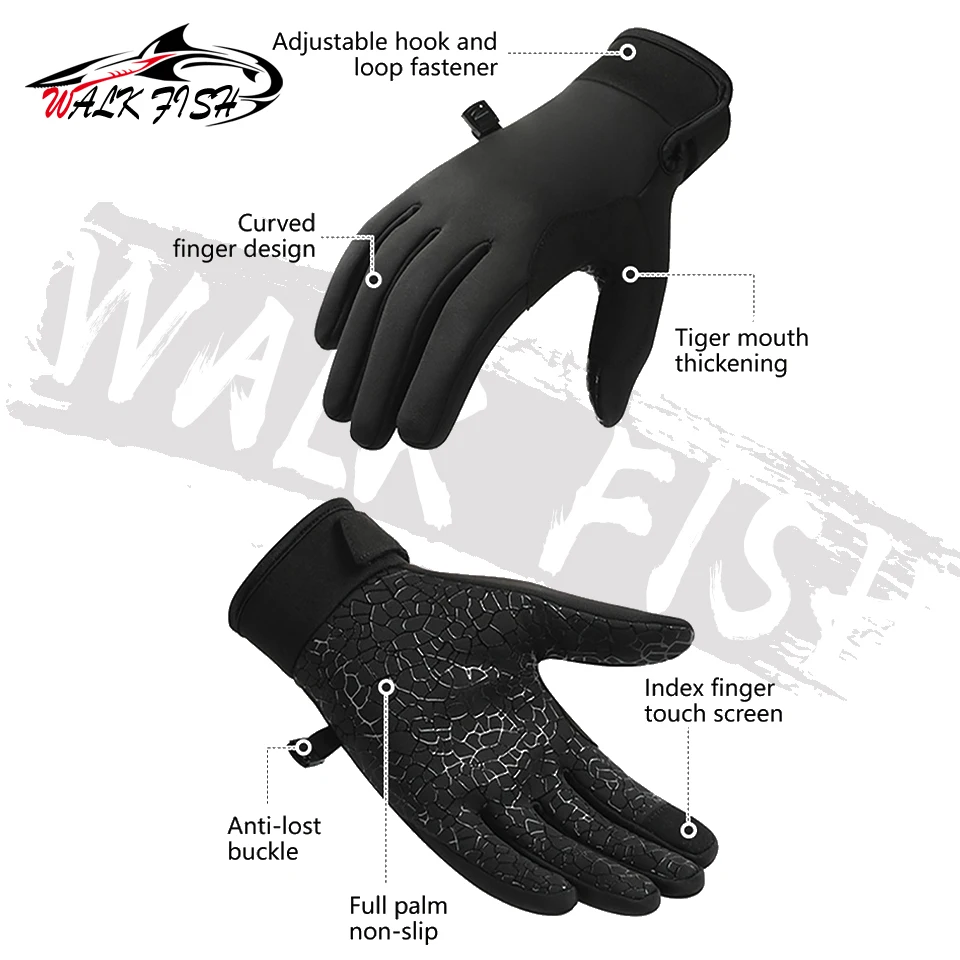 Guantes de pesca WALK FISH impermeables, antideslizantes y forro polar - imagen 5